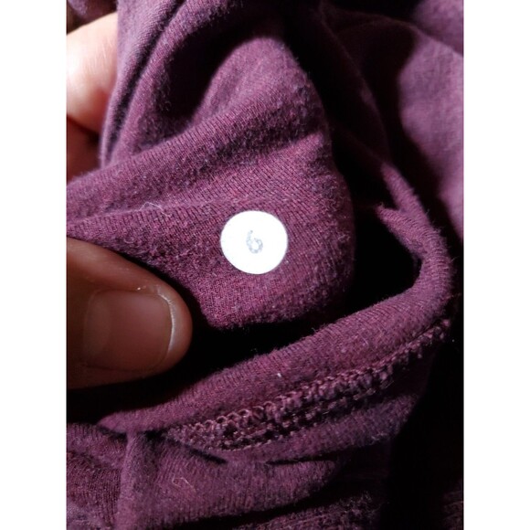 Lululemon On The Daily Full Zip Hoodie Heathered Bordeaux Size 6 Faded Color - Picture 6 of 6